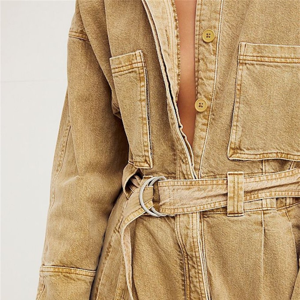 Free People Wayward Super Slouch Ginger Jumpsuit - Picture 4 of 4